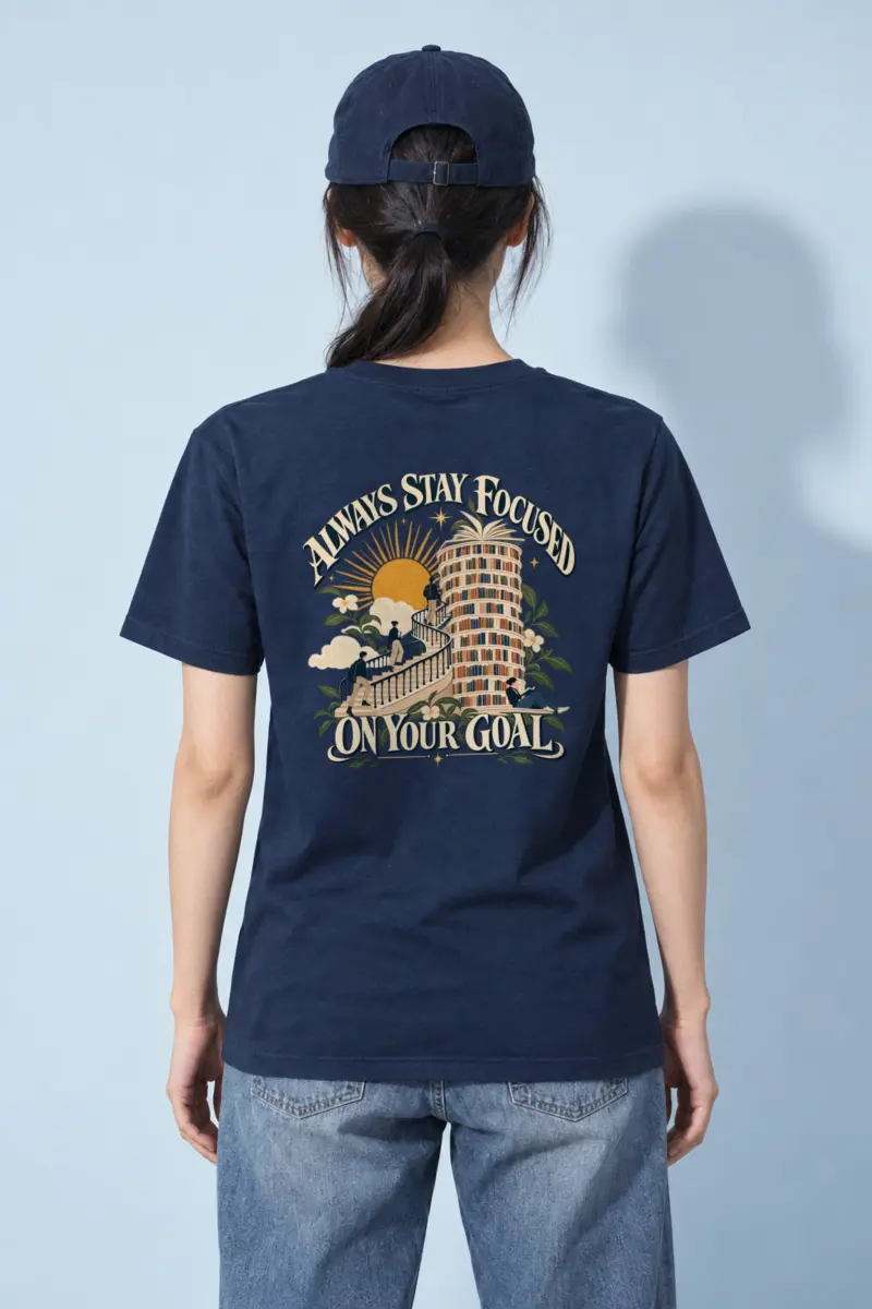 "Stay Focused On Your Goals" Heavyweight Unisex Crewneck T-shirt
