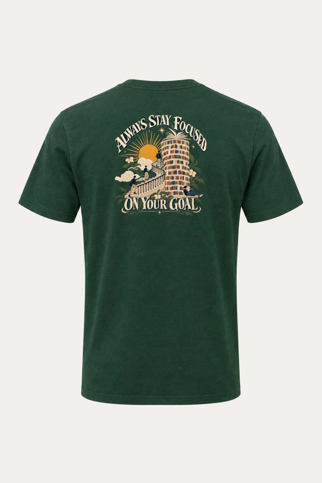 "Stay Focused On Your Goals" Heavyweight Unisex Crewneck T-shirt | Gildan 5000