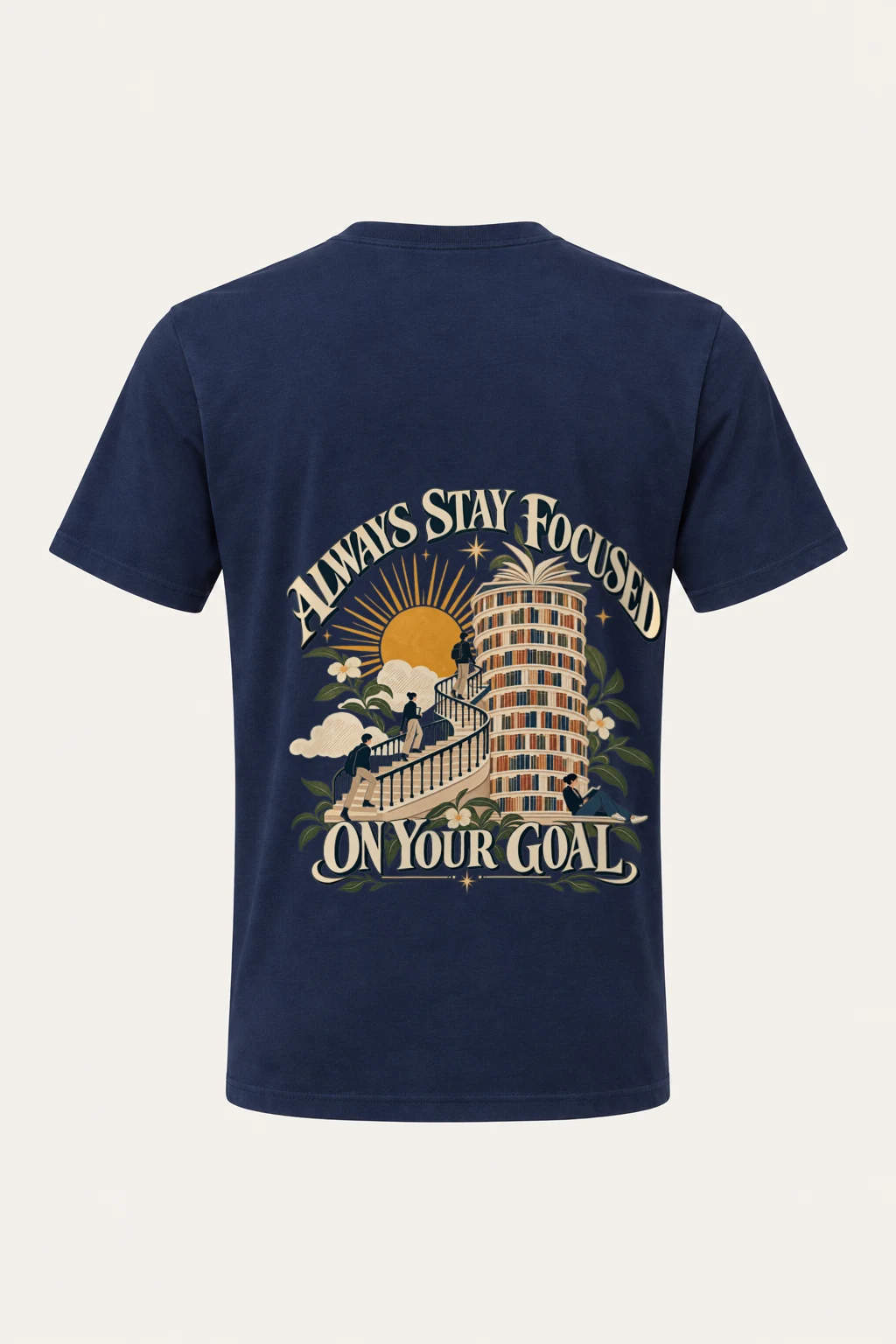 "Stay Focused On Your Goals" Heavyweight Unisex Crewneck T-shirt | Gildan 5000