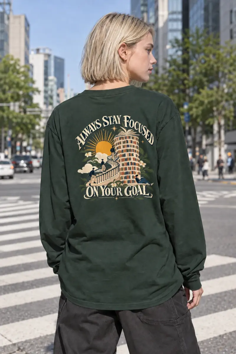 "Stay Focused On Your Goals" Unisex Longsleeve T-shirt | Gildan 2400
