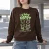 "Stay Happy Bunnies" Heavy Blend Unisex Crewneck Sweatshirt