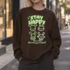 "Stay Happy Bunnies" Heavy Blend Unisex Crewneck Sweatshirt | Gildan 18000