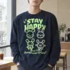 "Stay Happy" Unisex Longsleeve T-shirt | Gildan 2400