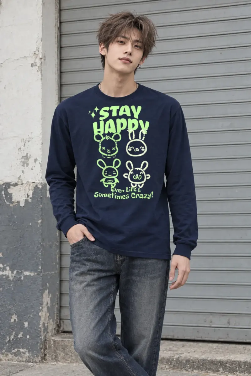 "Stay Happy" Unisex Longsleeve T-shirt