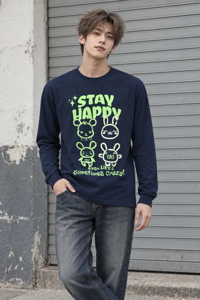 "Stay Happy" Unisex Longsleeve T-shirt
