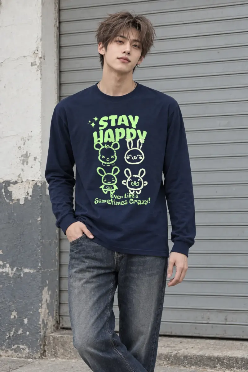 "Stay Happy" Unisex Longsleeve T-shirt