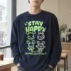 "Stay Happy" Unisex Longsleeve T-shirt | Gildan 2400