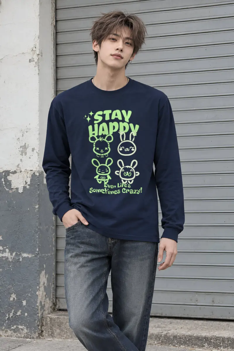"Stay Happy" Unisex Longsleeve T-shirt