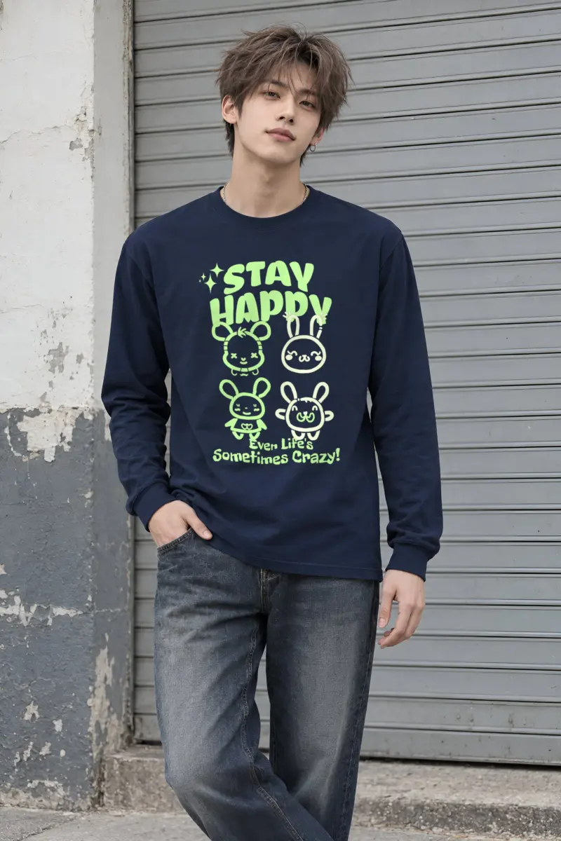 "Stay Happy" Unisex Longsleeve T-shirt