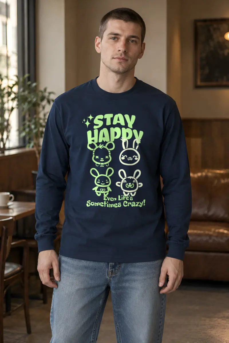 "Stay Happy" Unisex Longsleeve T-shirt
