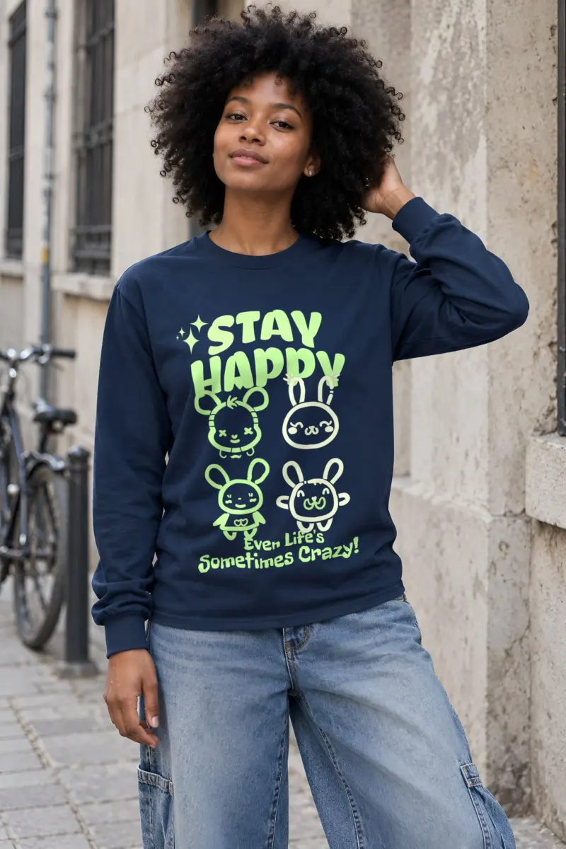 "Stay Happy" Unisex Longsleeve T-shirt
