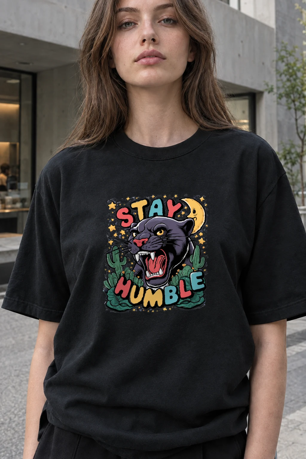 "Stay Humble" Heavyweight Unisex Crewneck T-shirt | Gildan 5000
