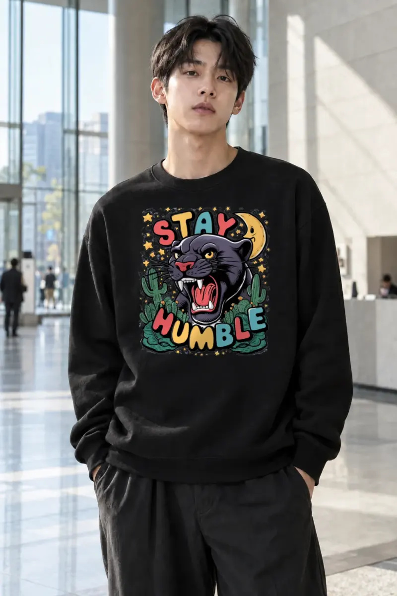 "Stay Humble Panther" Heavy Blend Unisex Crewneck Sweatshirt | Gildan 18000