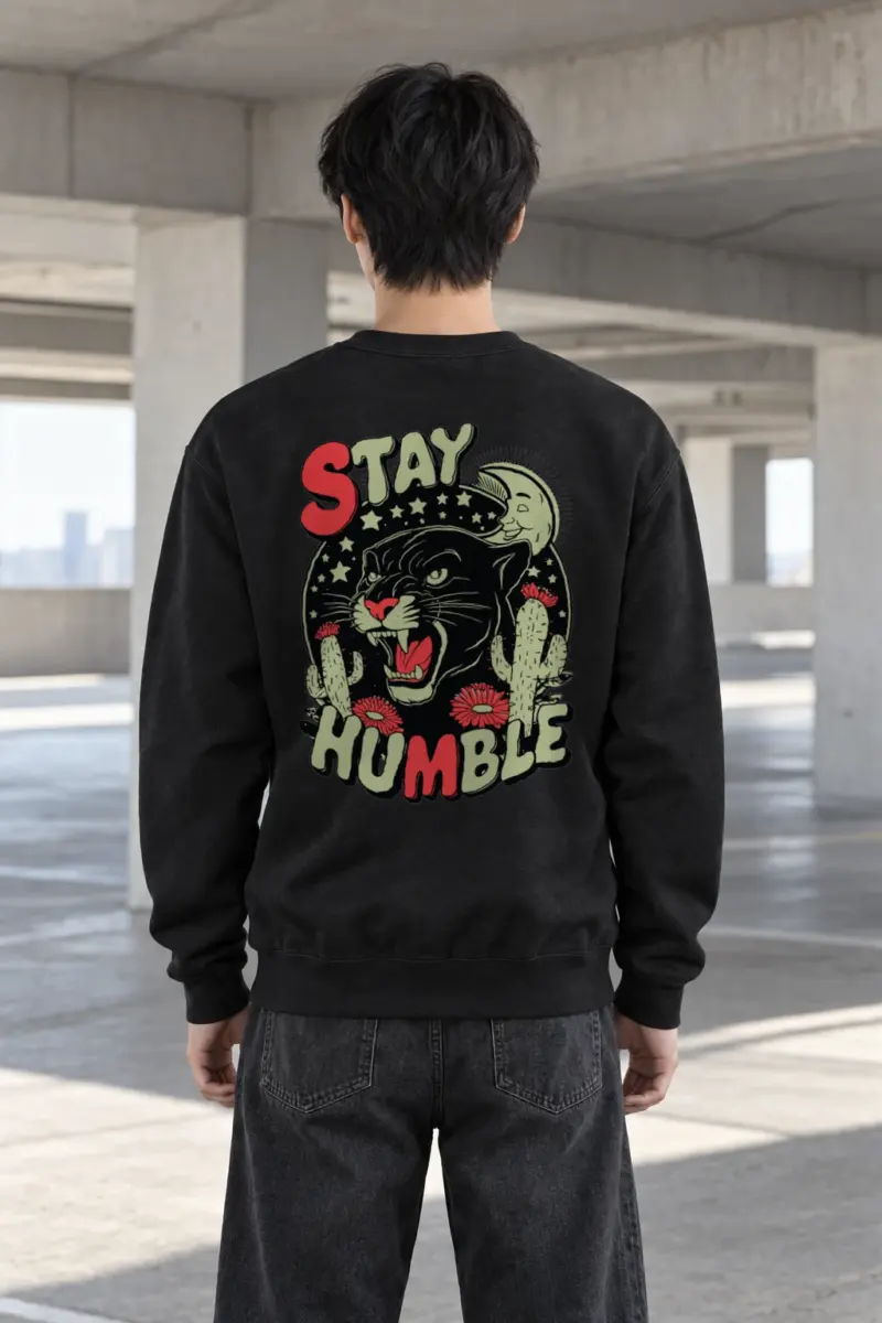 "Stay Humble Panther" Heavy Blend Unisex Crewneck Sweatshirt | Gildan 18000
