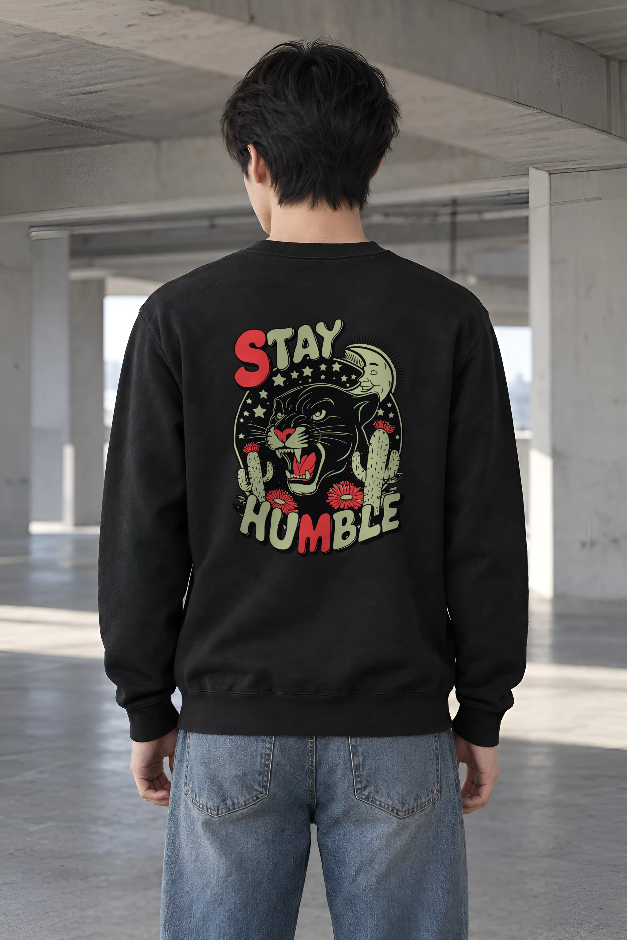 "Stay Humble Panther" Heavy Blend Unisex Crewneck Sweatshirt