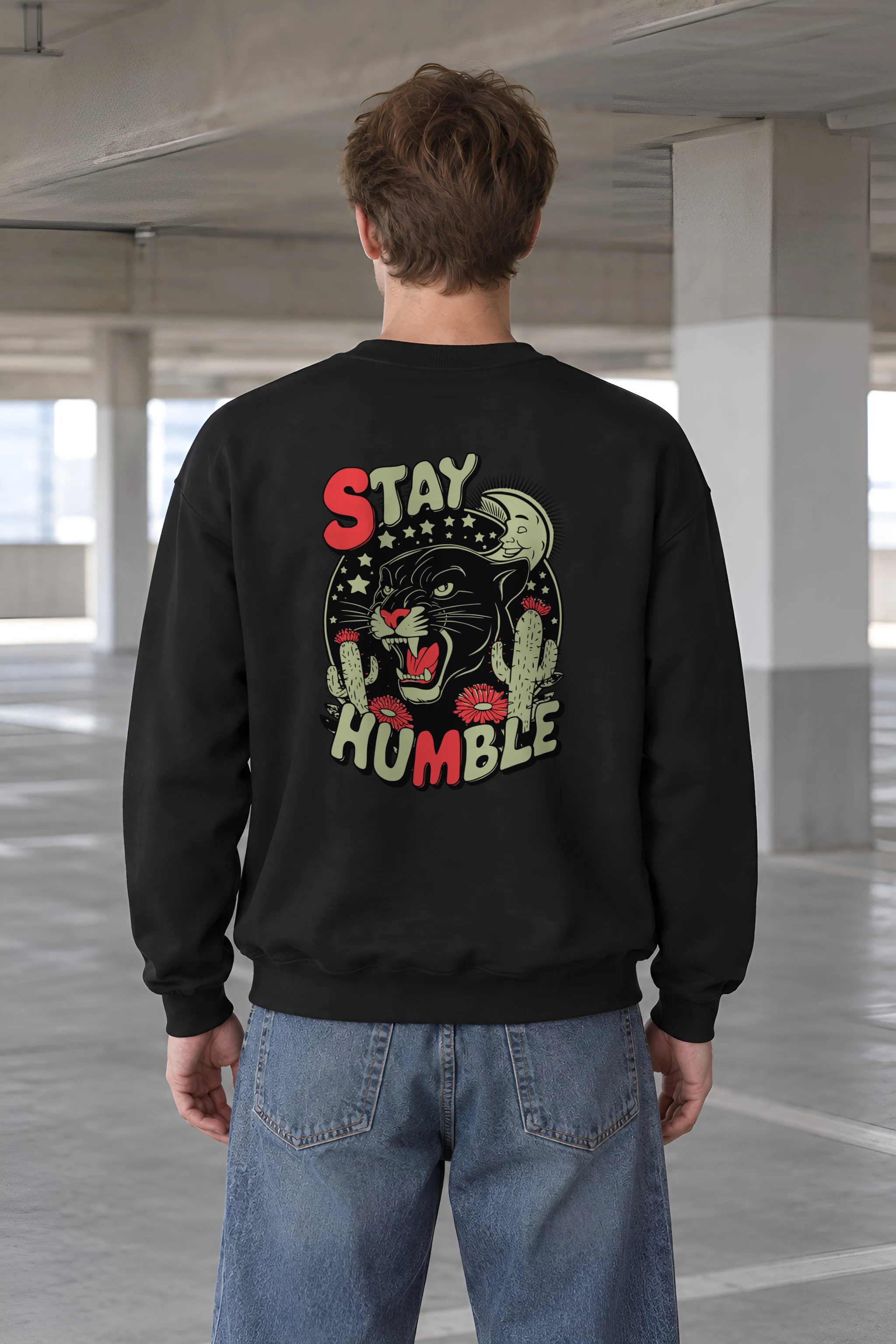 "Stay Humble Panther" 1 Crewneck Sweatshirt