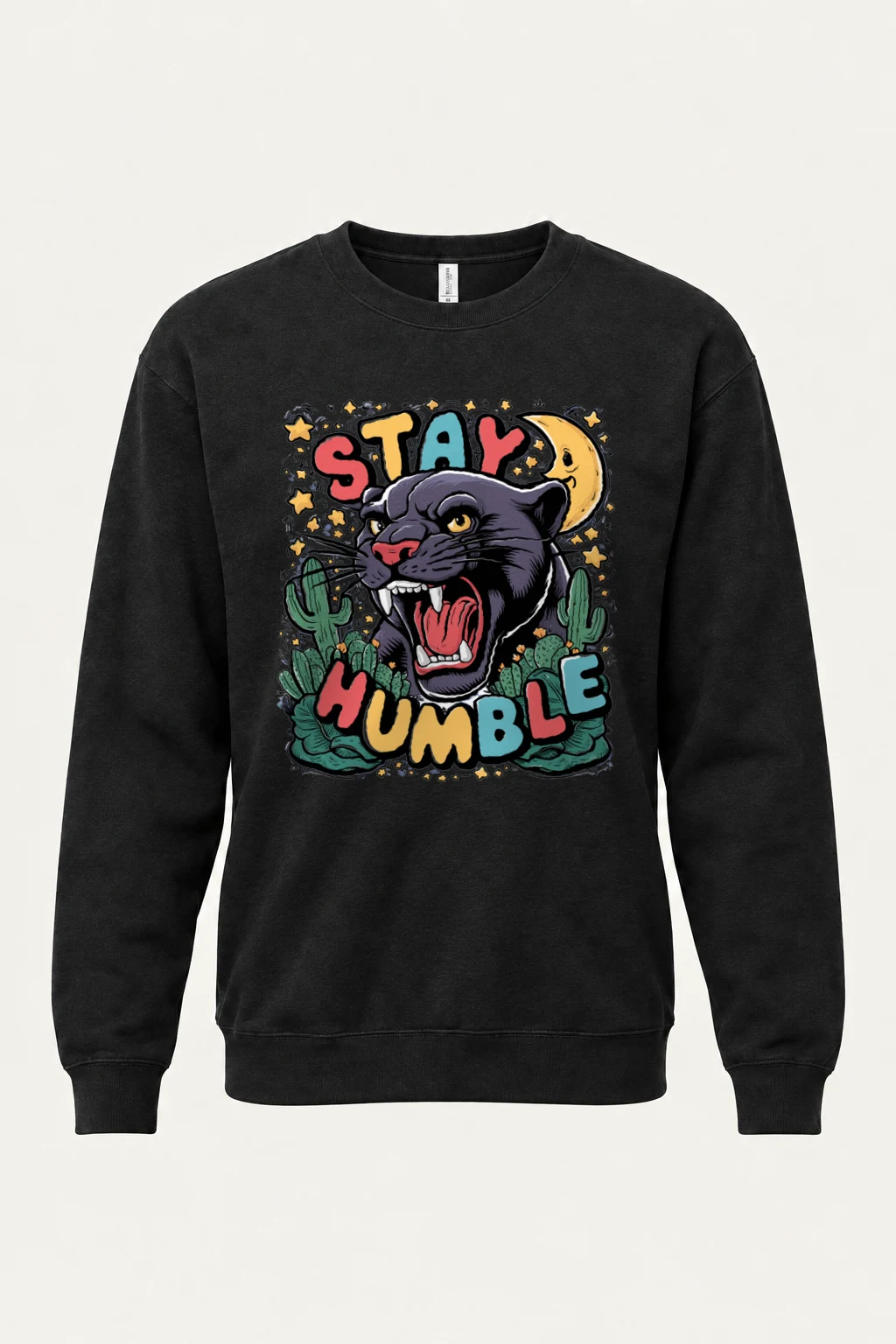 "Stay Humble Panther" Heavy Blend Unisex Crewneck Sweatshirt | Gildan 18000