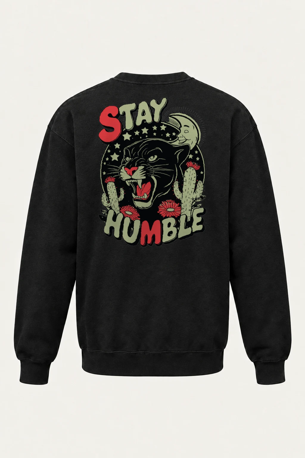"Stay Humble Panther" Heavy Blend Unisex Crewneck Sweatshirt | Gildan 18000