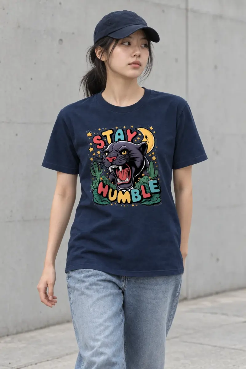 "Stay Humble Panther" Heavyweight Unisex Crewneck T-shirt