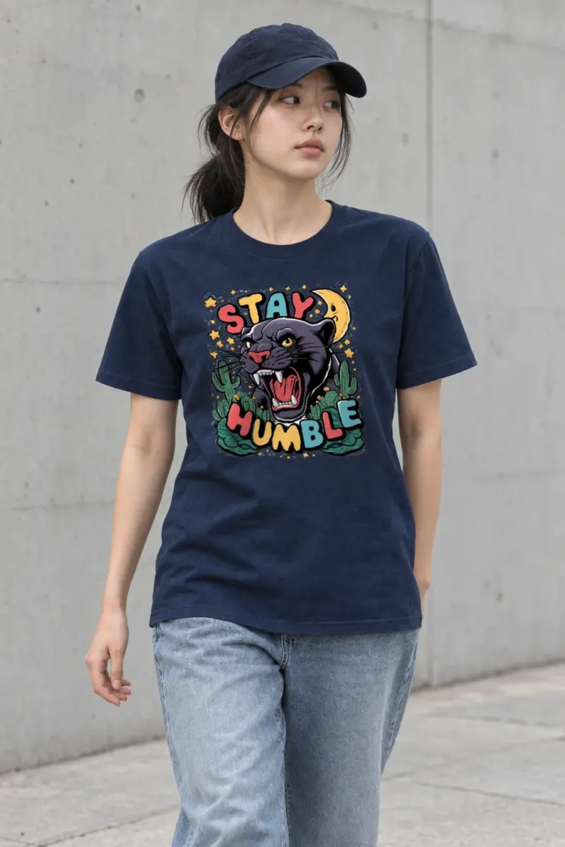 "Stay Humble Panther" Heavyweight Unisex Crewneck T-shirt