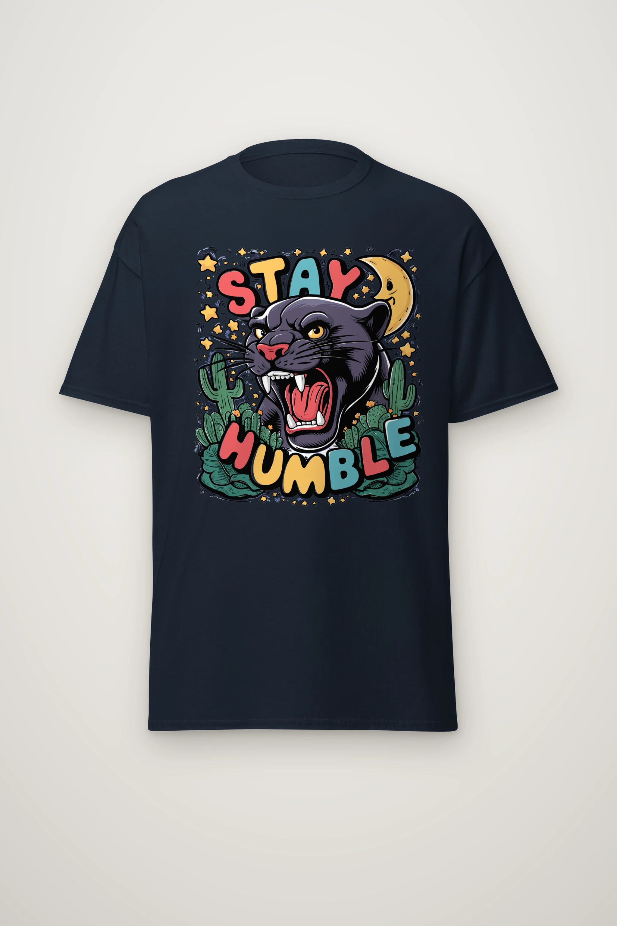 "Stay Humble Panther" Heavyweight Unisex Crewneck T-shirt