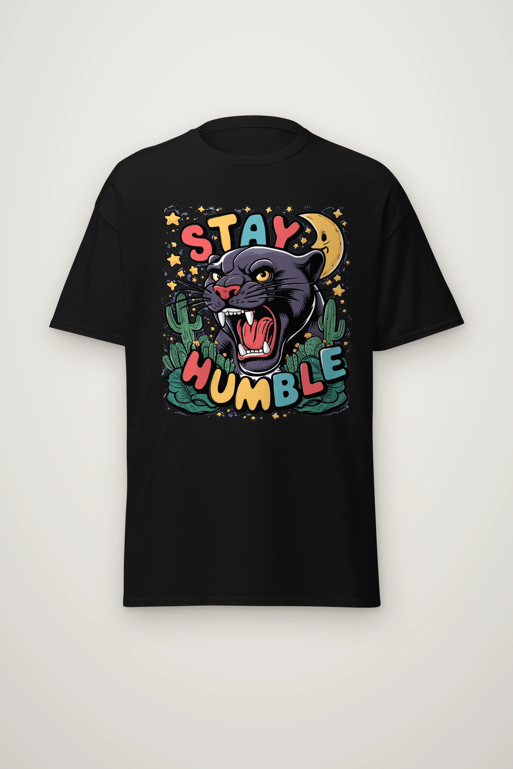 "Stay Humble Panther" Heavyweight Unisex Crewneck T-shirt