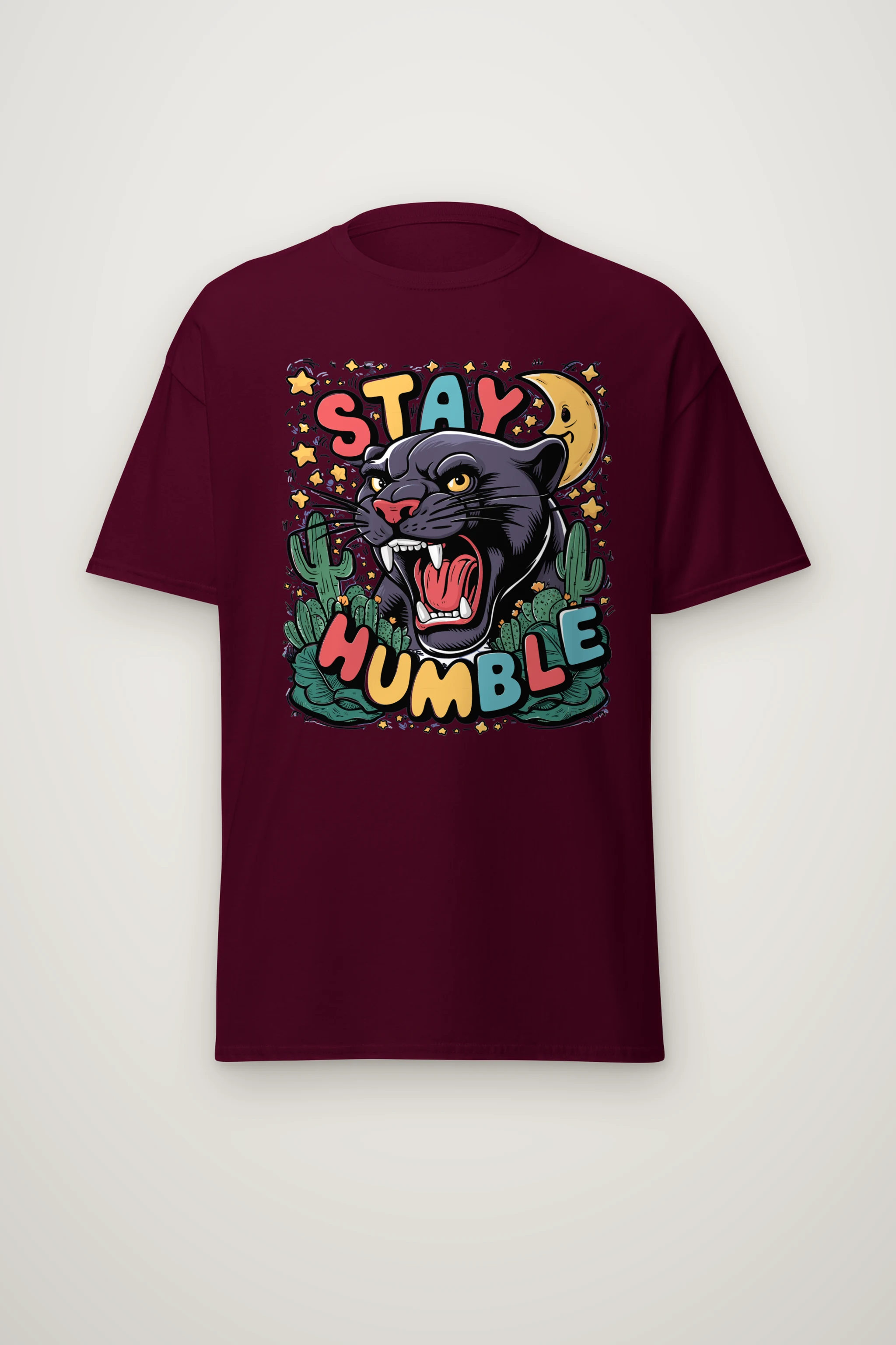 "Stay Humble Panther" Heavyweight Unisex Crewneck T-shirt