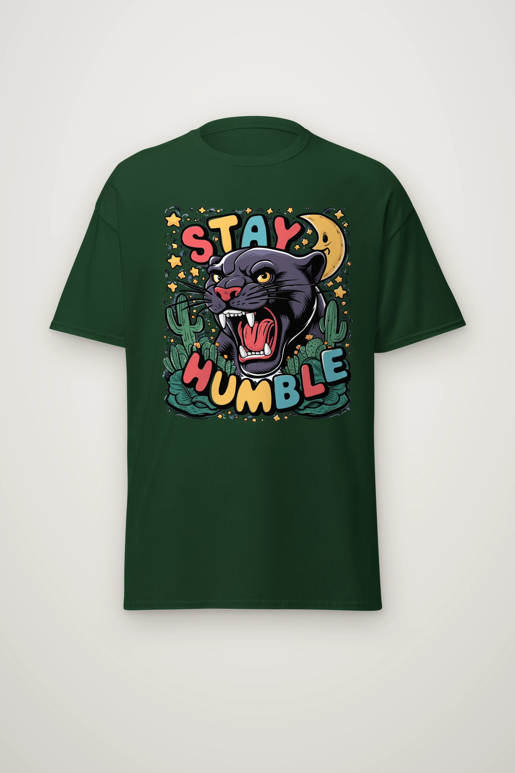 "Stay Humble Panther" Heavyweight Unisex Crewneck T-shirt