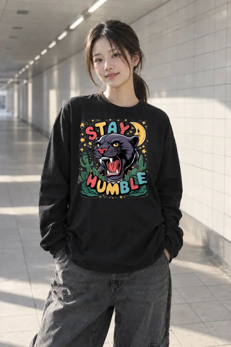 "Stay Humble Panther" Unisex Longsleeve T-shirt | Gildan 2400