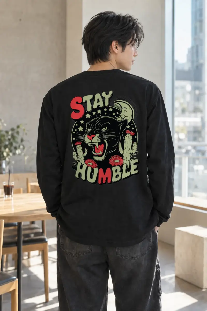“Stay Humble Panther” Unisex Longsleeve T-shirt | Gildan 2400