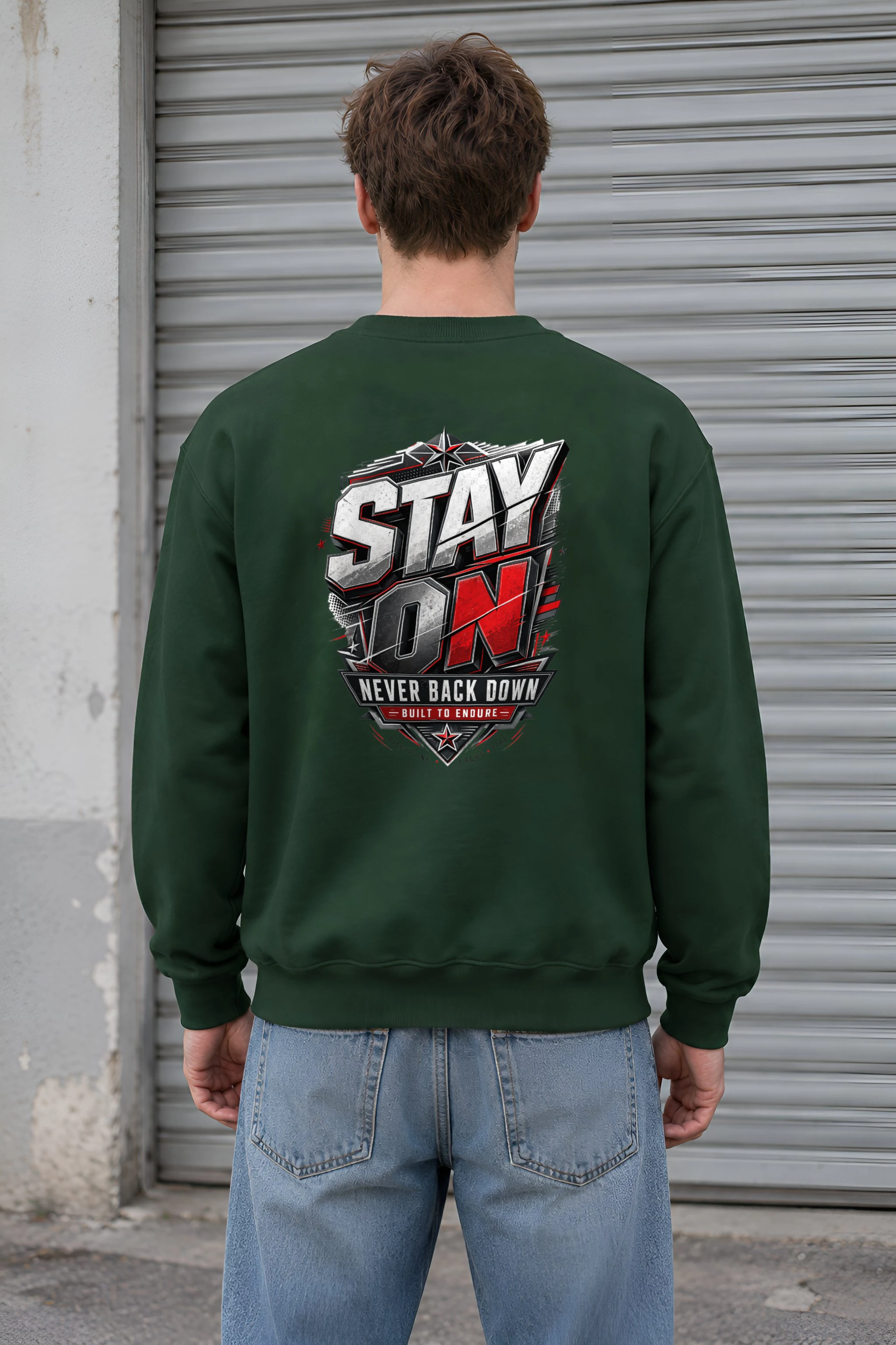 "Stay On Emblem" 1 Crewneck Sweatshirt
