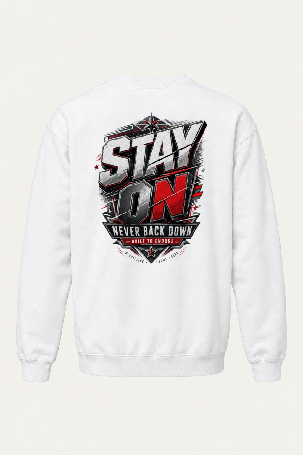 "Stay On Emblem" Heavy Blend Unisex Crewneck Sweatshirt | Gildan 18000