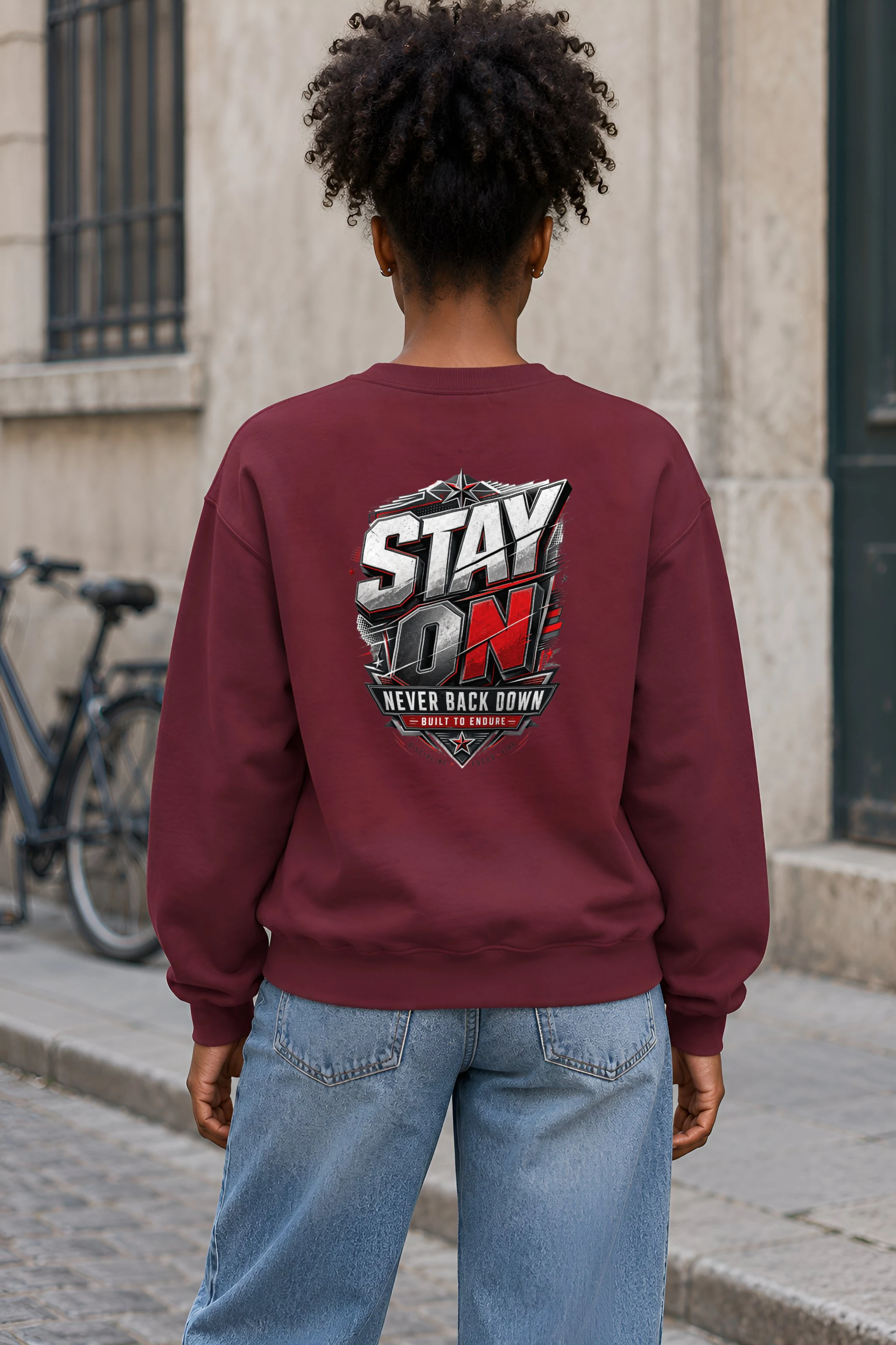 "Stay On Emblem" 1 Crewneck Sweatshirt