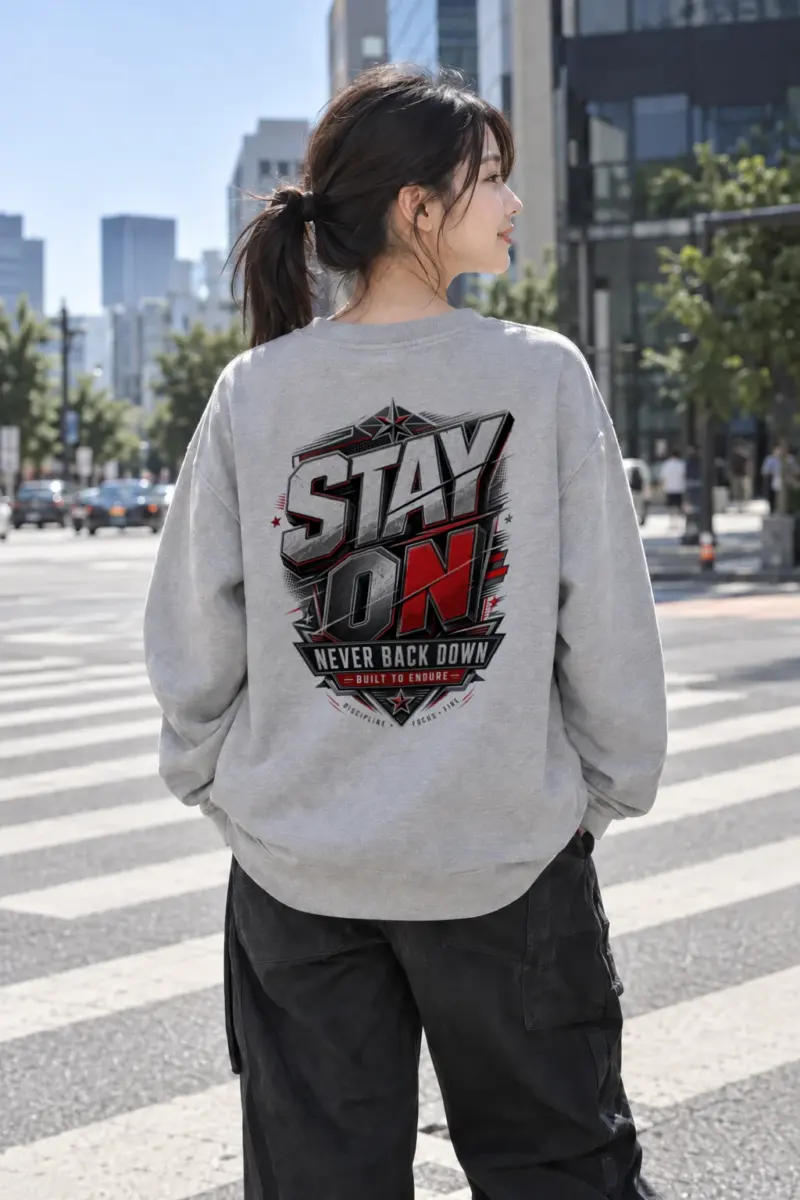 “Stay On” Heavy Blend Unisex Crewneck Sweatshirt | Gildan 18000