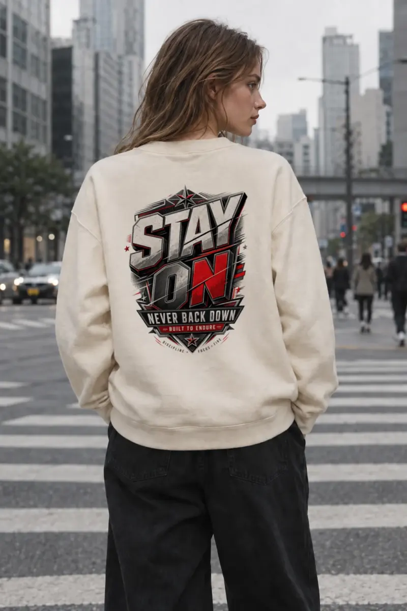 "Stay On" Unisex Sponge Fleece Crewneck Sweatshirt | Bella + Canvas 3901