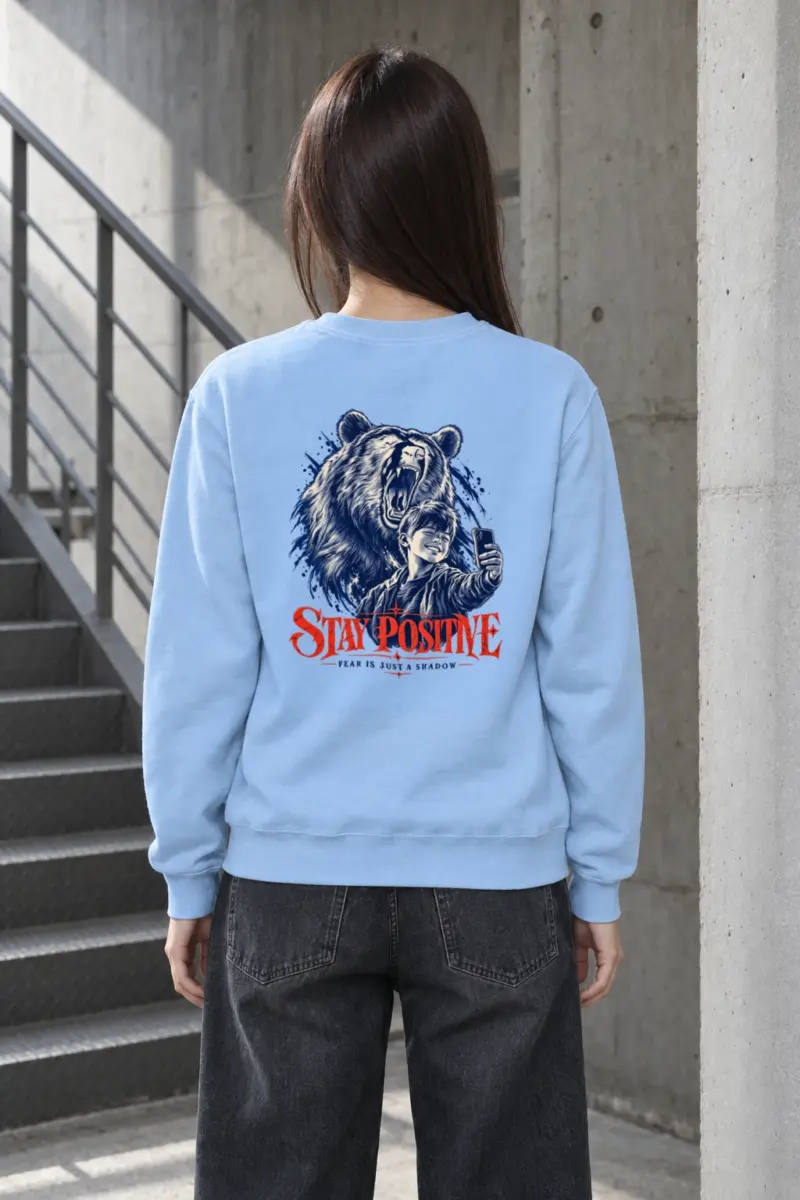 "Stay Positive" Heavy Blend Unisex Crewneck Sweatshirt