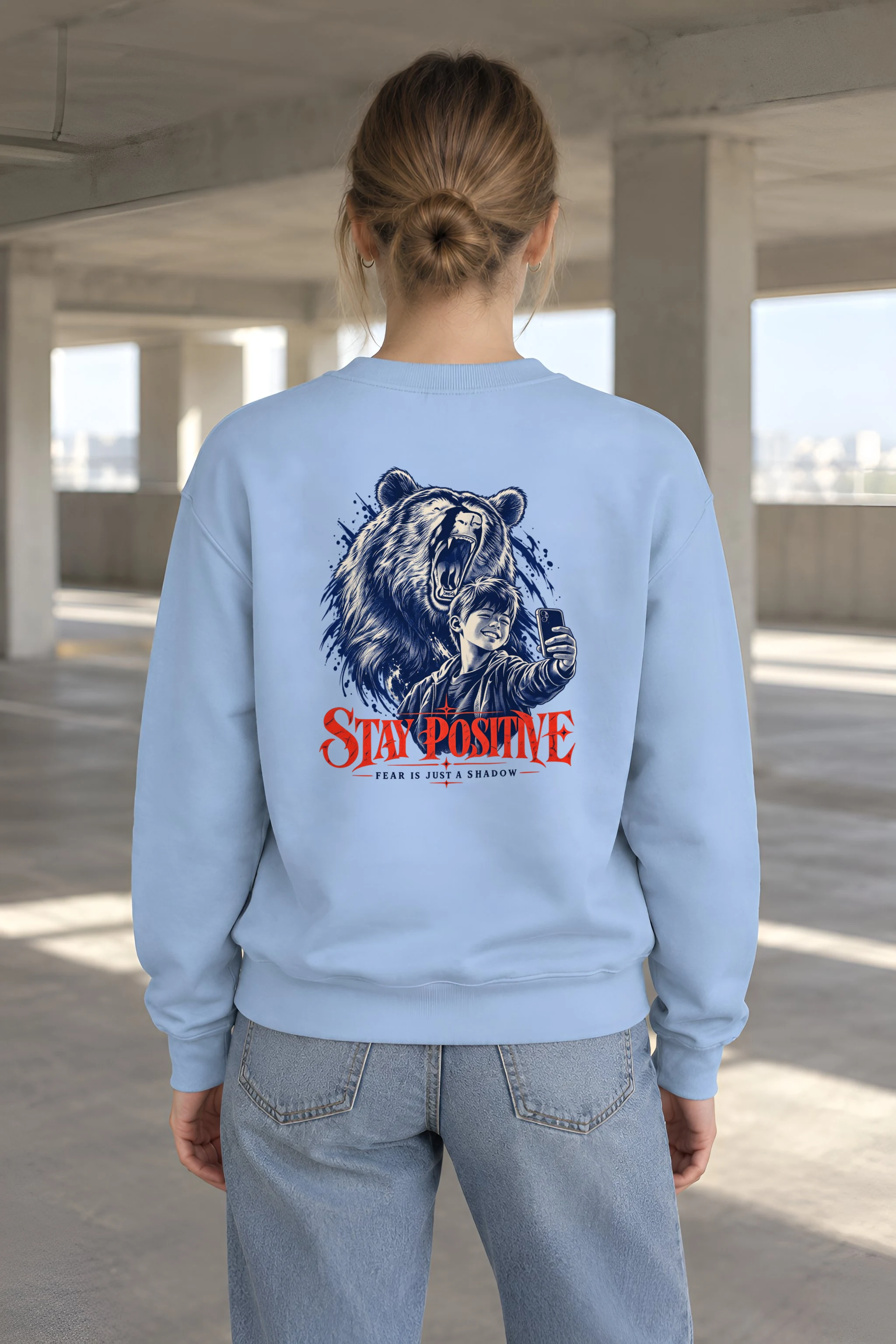 "Stay Positive" 1 Crewneck Sweatshirt