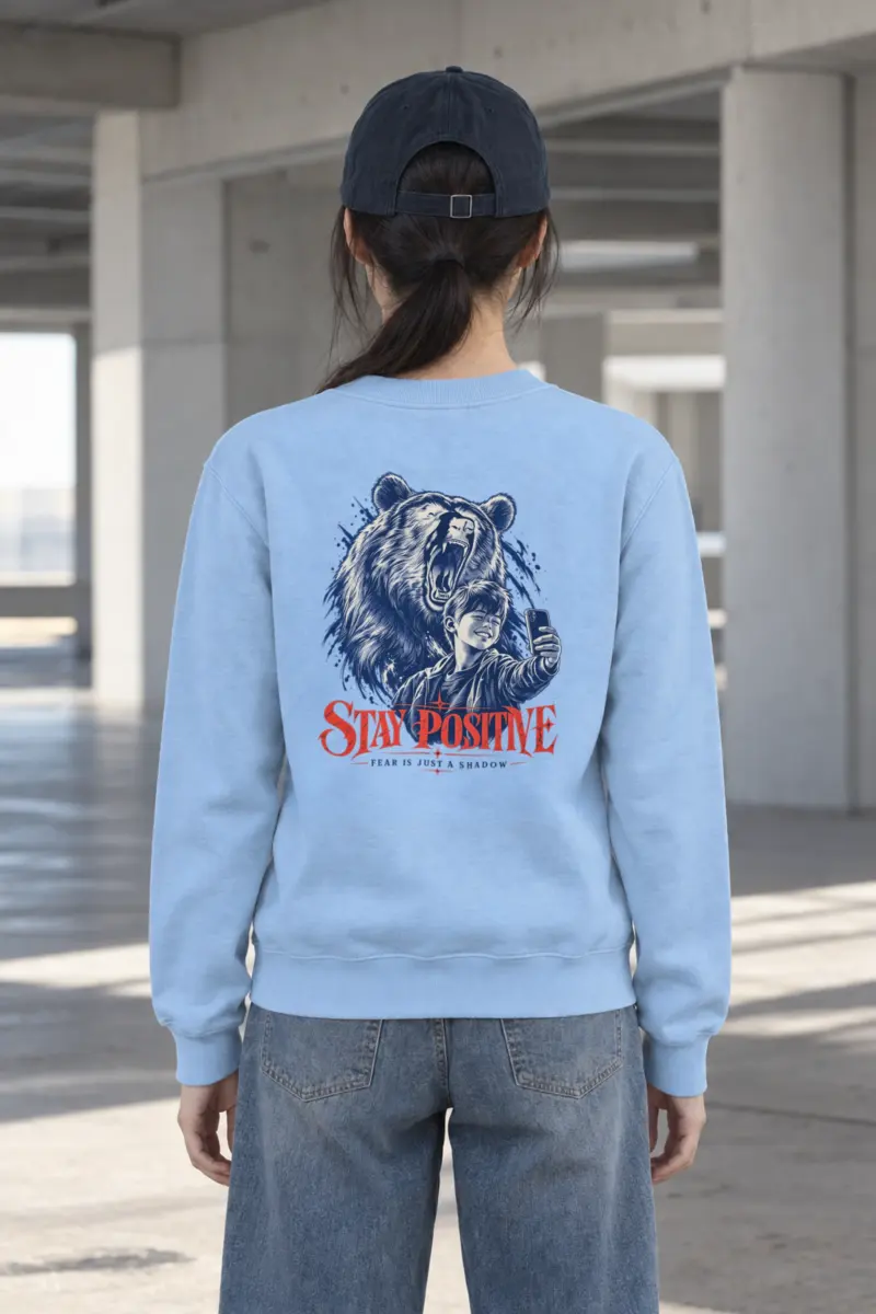 "Stay Positive" Heavy Blend Unisex Crewneck Sweatshirt