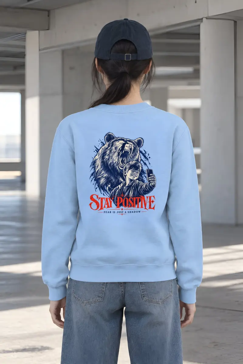 "Stay Positive" Heavy Blend Unisex Crewneck Sweatshirt