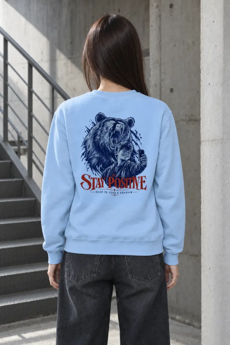 "Stay Positive" Heavy Blend Unisex Crewneck Sweatshirt