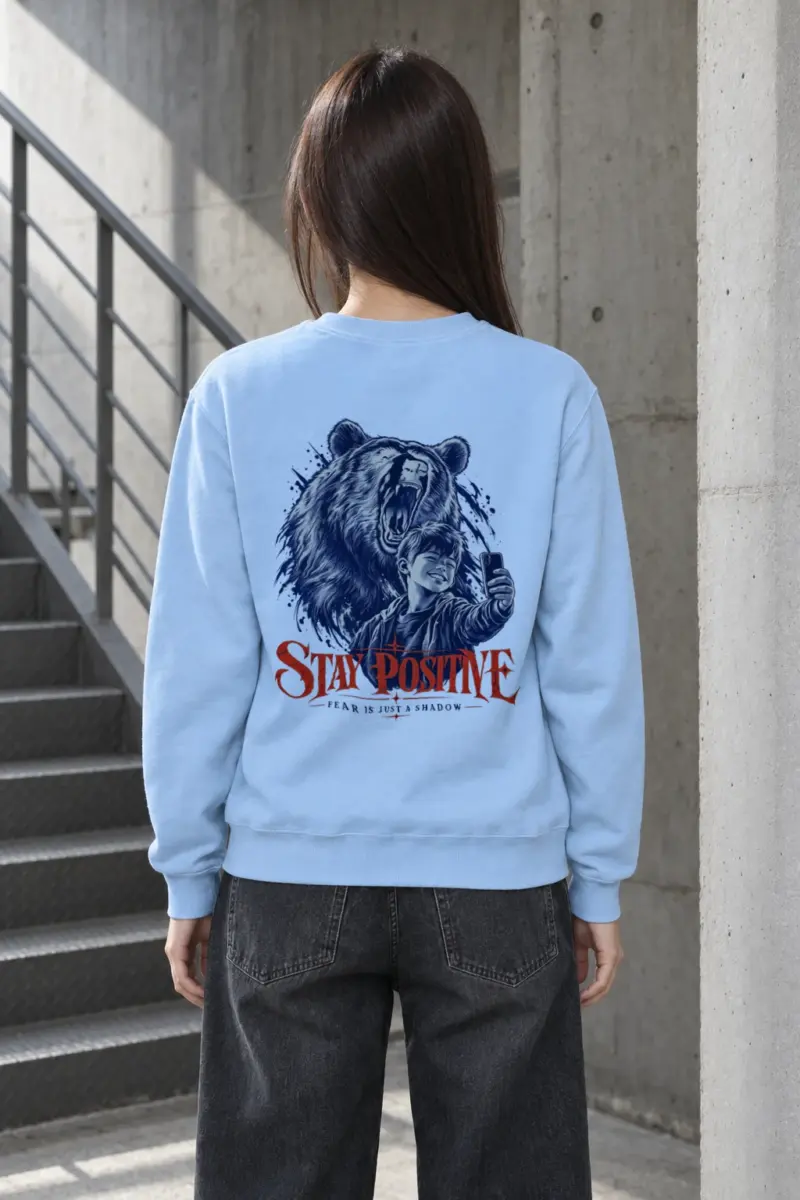"Stay Positive" Heavy Blend Unisex Crewneck Sweatshirt