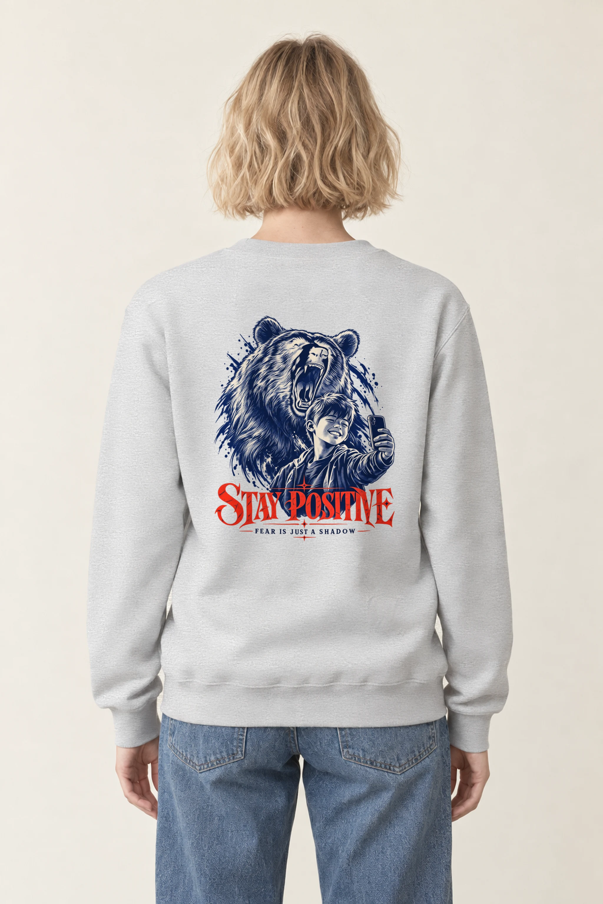 "Stay Positive" 1 Crewneck Sweatshirt