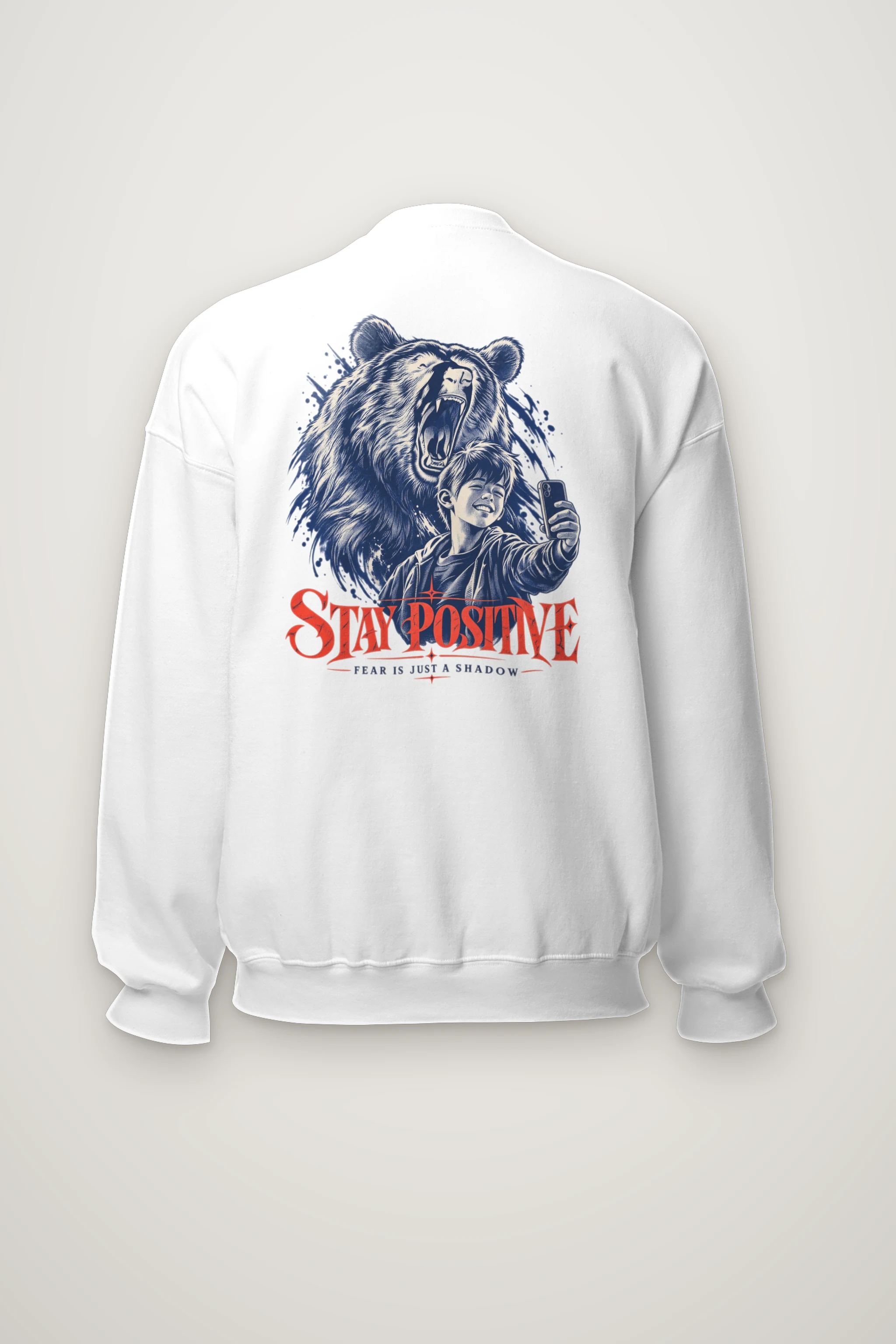 "Stay Positive" Heavy Blend Unisex Crewneck Sweatshirt