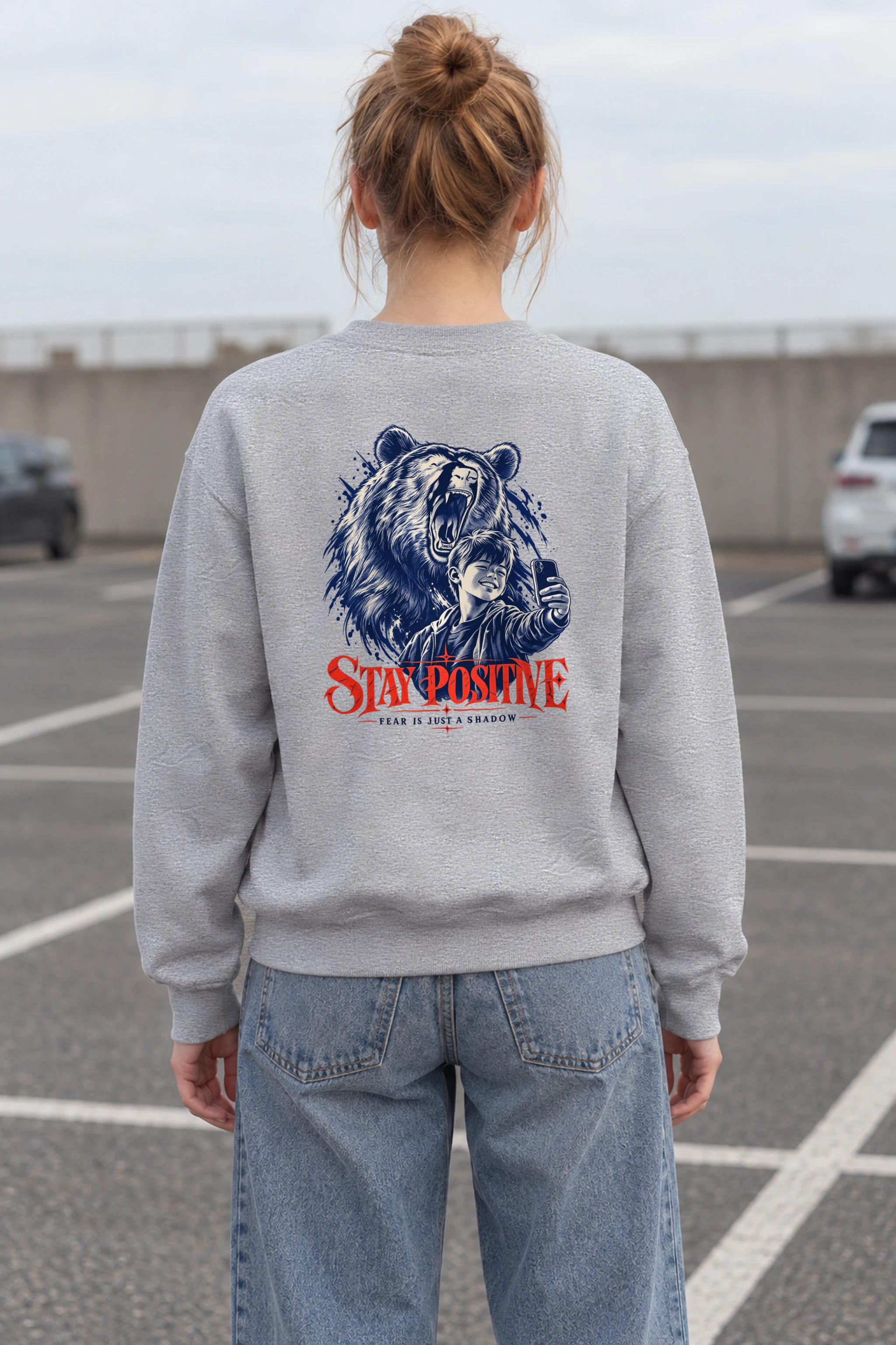 "Stay Positive" 1 Crewneck Sweatshirt