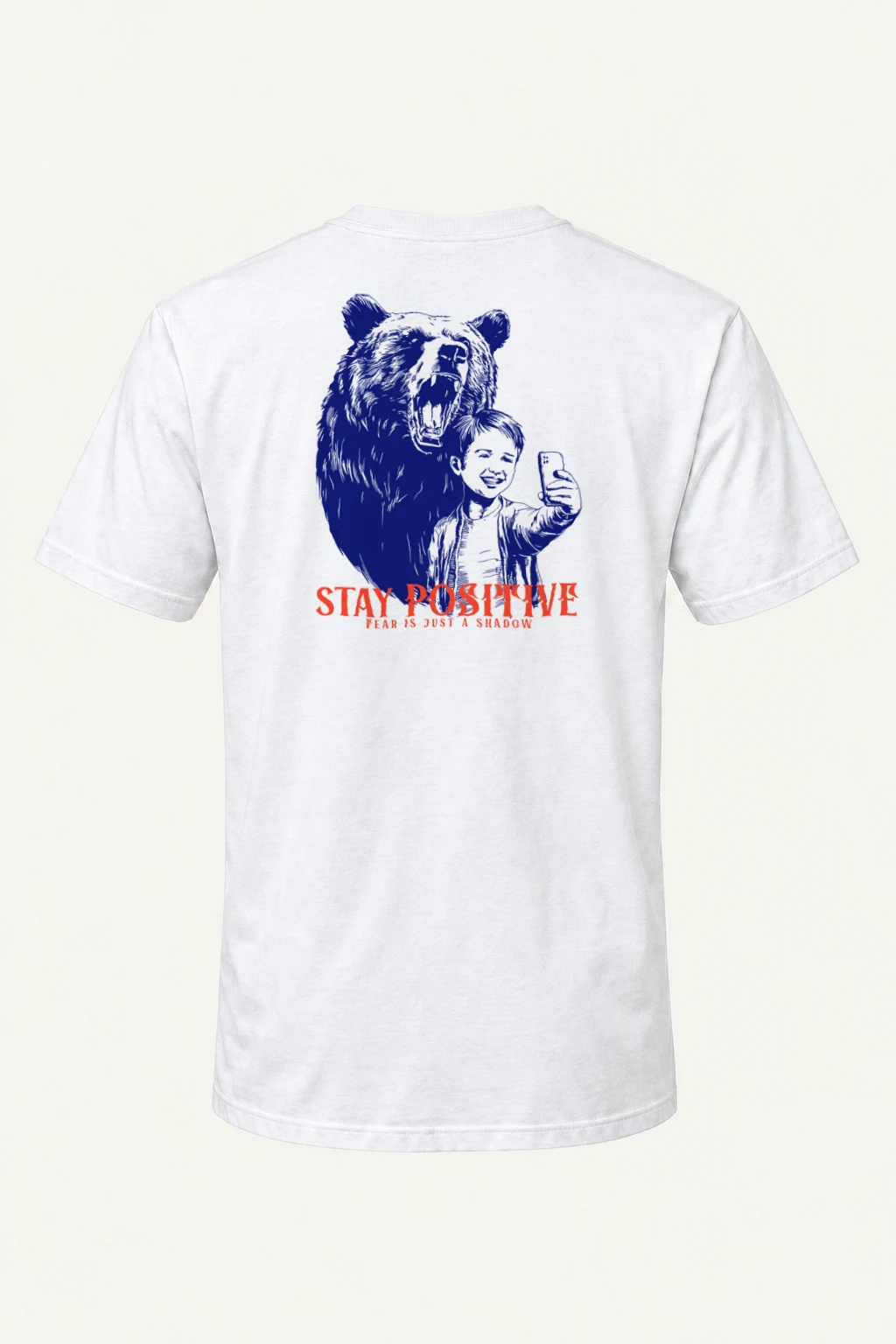 "Stay Positive" Heavyweight Unisex Crewneck T-shirt | Gildan 5000