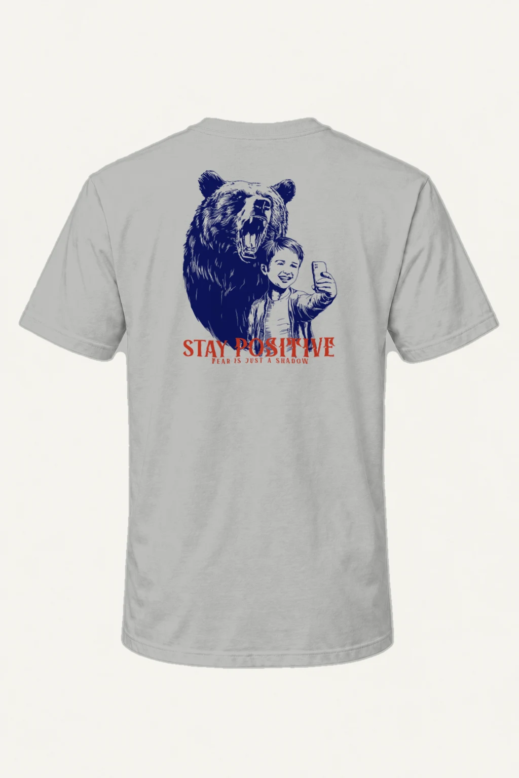 "Stay Positive" Heavyweight Unisex Crewneck T-shirt | Gildan 5000