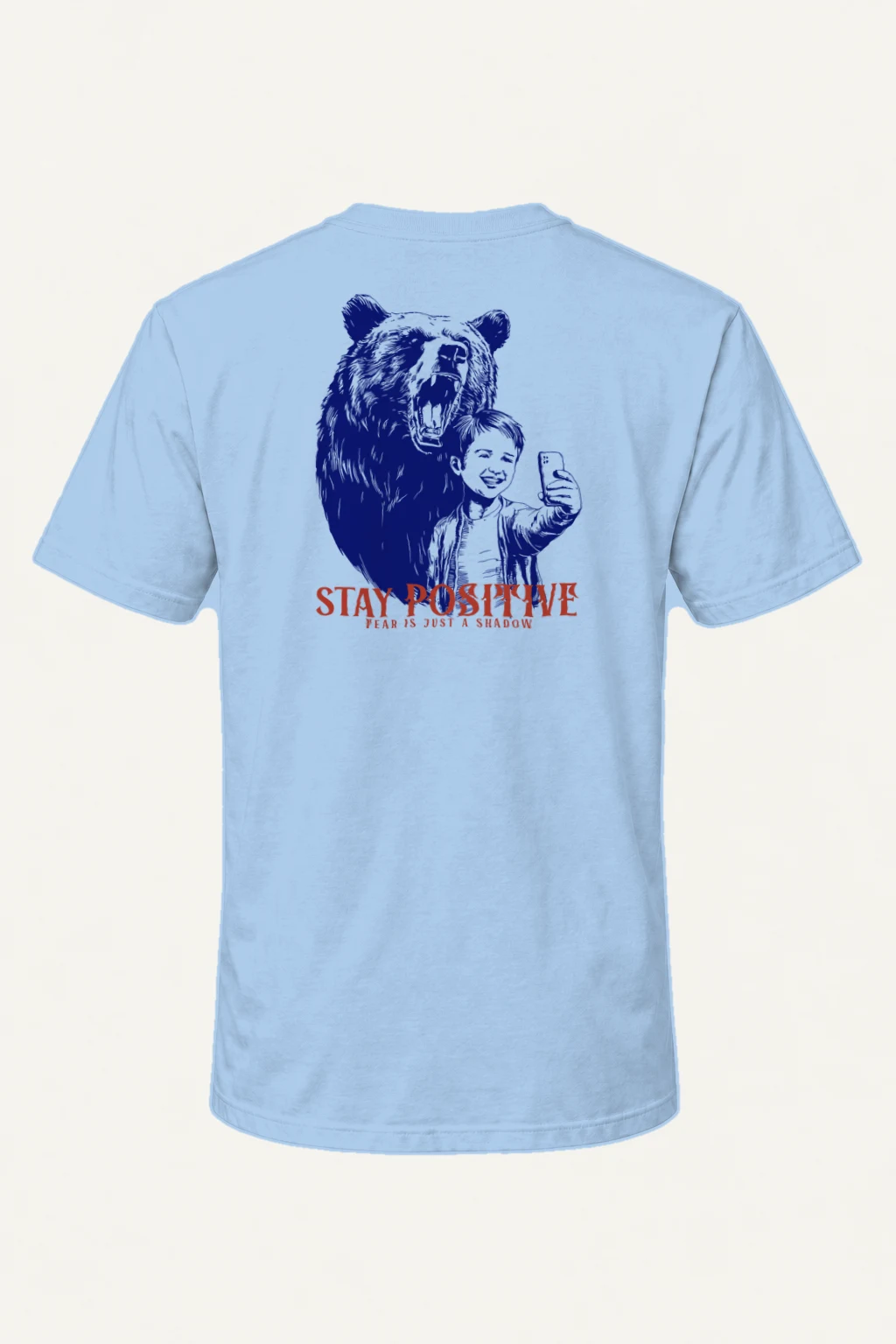 "Stay Positive" Heavyweight Unisex Crewneck T-shirt | Gildan 5000