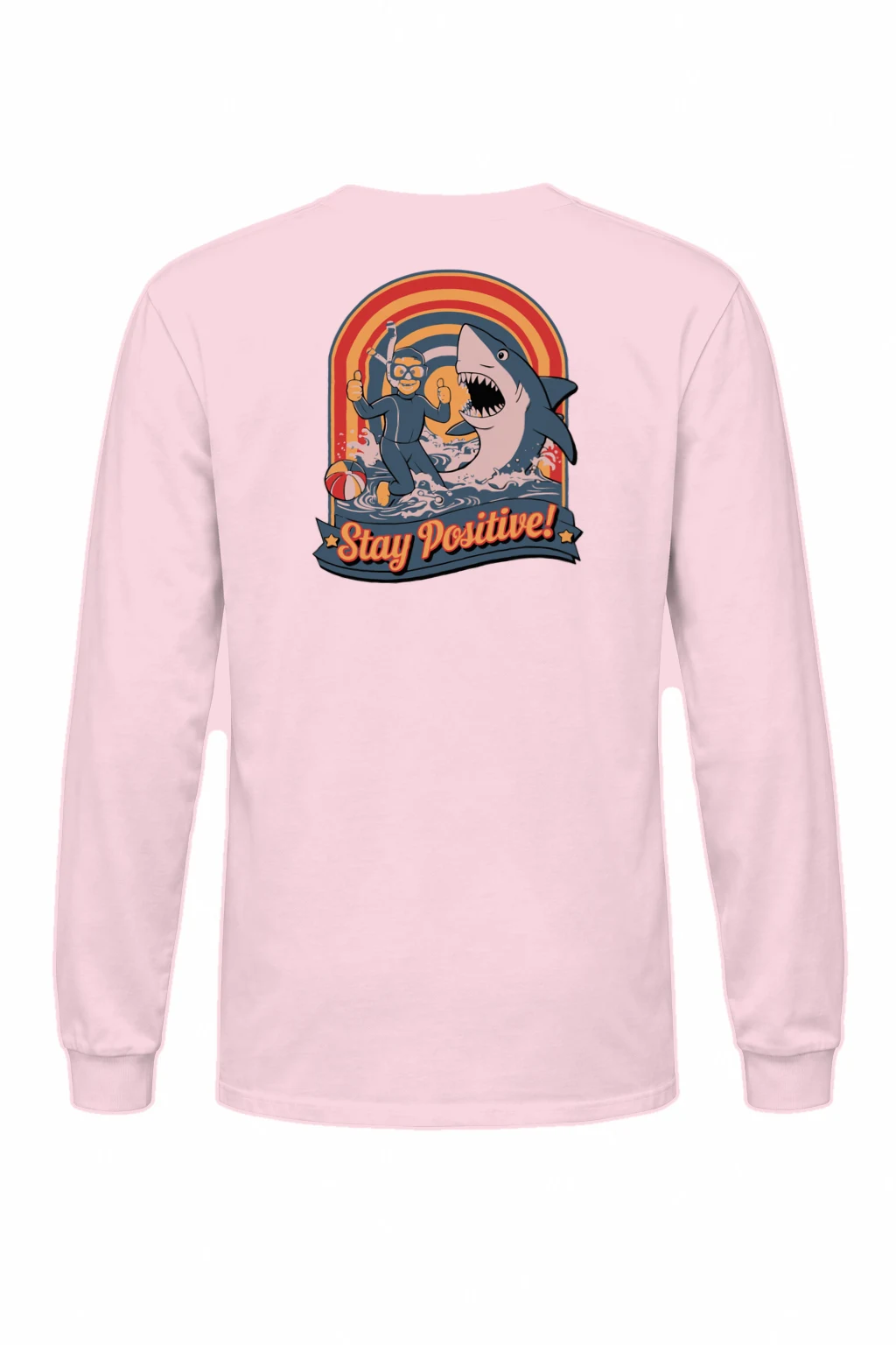 "Stay Positive Surf" Unisex Longsleeve T-shirt | Gildan 2400
