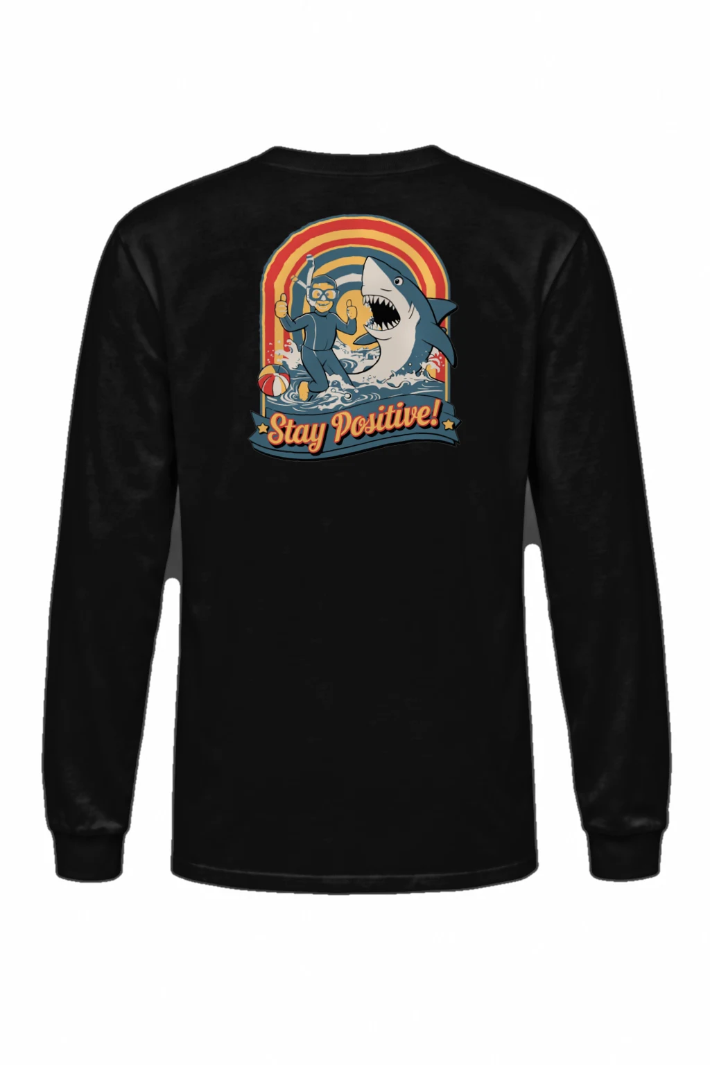 "Stay Positive Surf" Unisex Longsleeve T-shirt | Gildan 2400