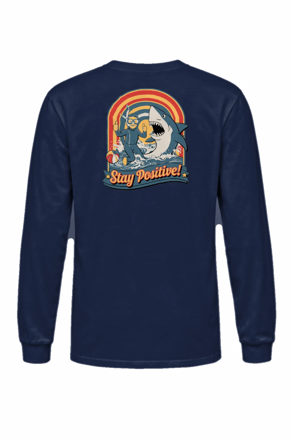 "Stay Positive Surf" Unisex Longsleeve T-shirt | Gildan 2400